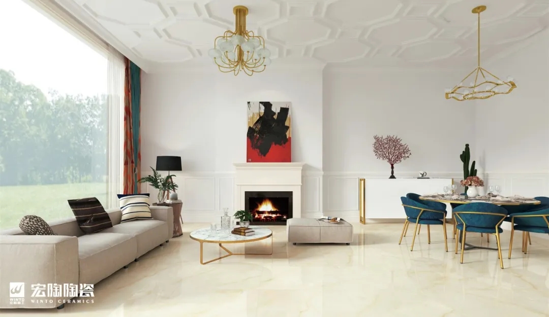 hjc888黄金城TPG80165（800×800mm）抛釉瓷砖地砖