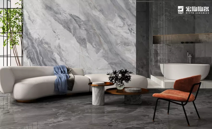 hjc888黄金城大板TPGMW157033（波斯灰）瓷砖地砖效果图