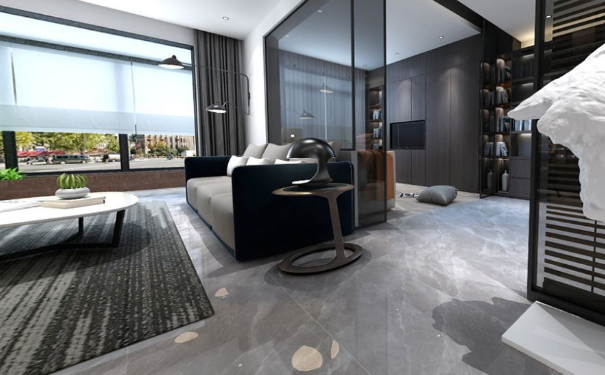 hjc888黄金城灰色瓷砖卧室效果图