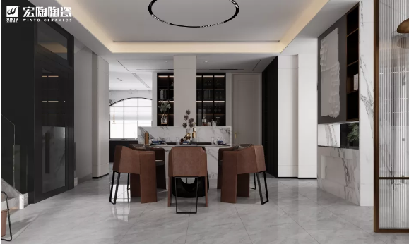 hjc888黄金城卡瑟灰瓷砖地砖铺贴效果图