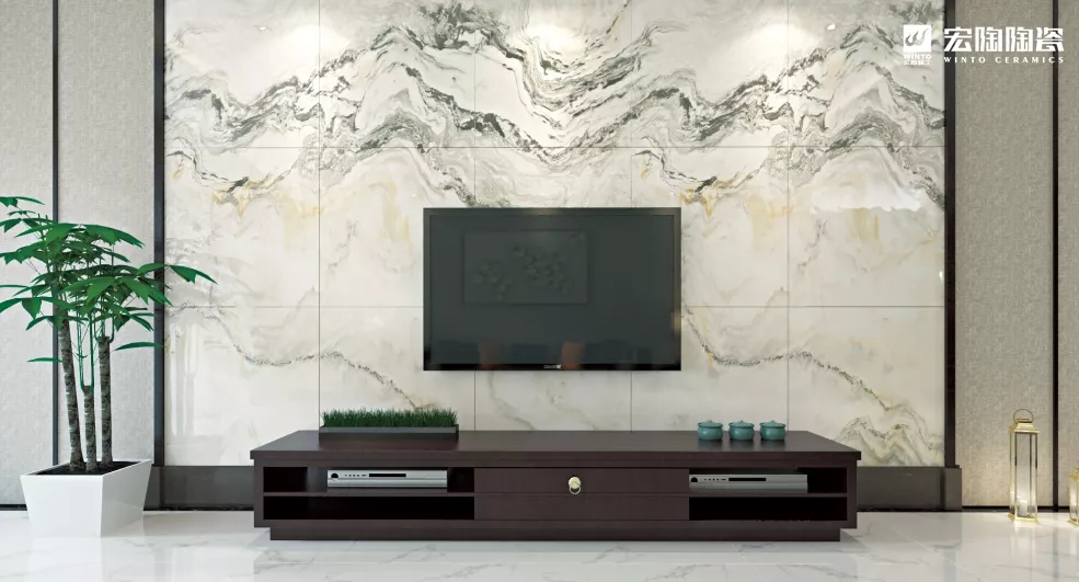 hjc888黄金城地砖中式气概效果图