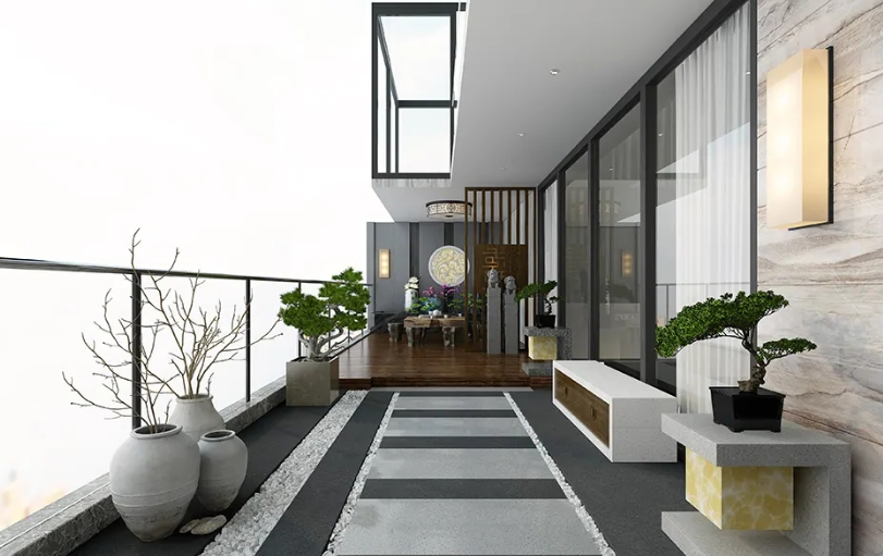 hjc888黄金城陶瓷岩板地砖装修效果图