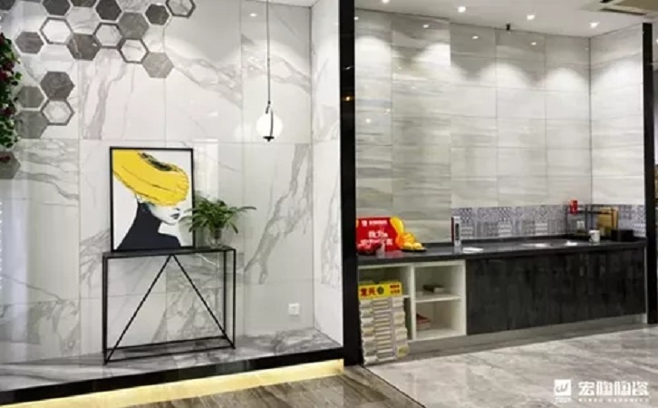 中国陶瓷一线品牌hjc888黄金城地砖装修效果图