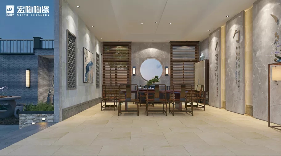 hjc888黄金城地砖客厅装修效果图