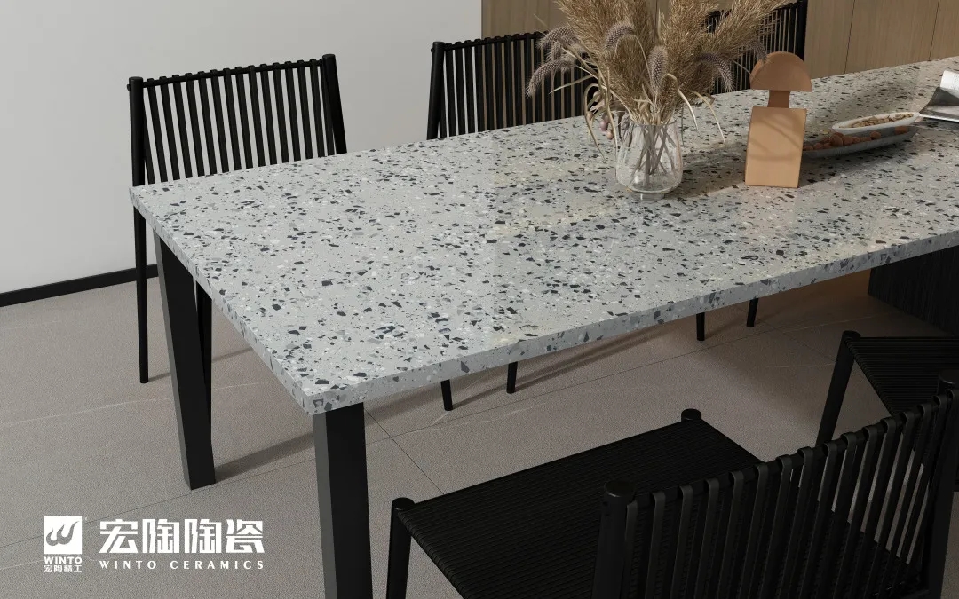 hjc888黄金城岩板餐桌耐磨