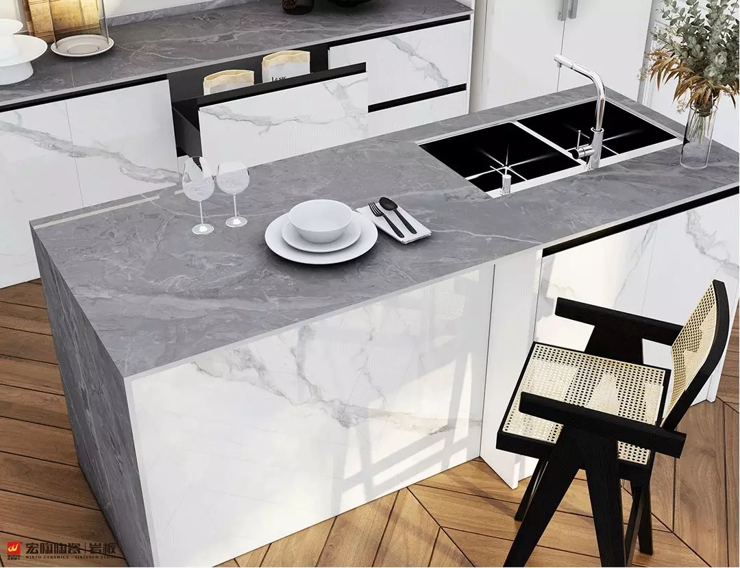 hjc888黄金城岩板雅士白15-TG2680A008装修效果图