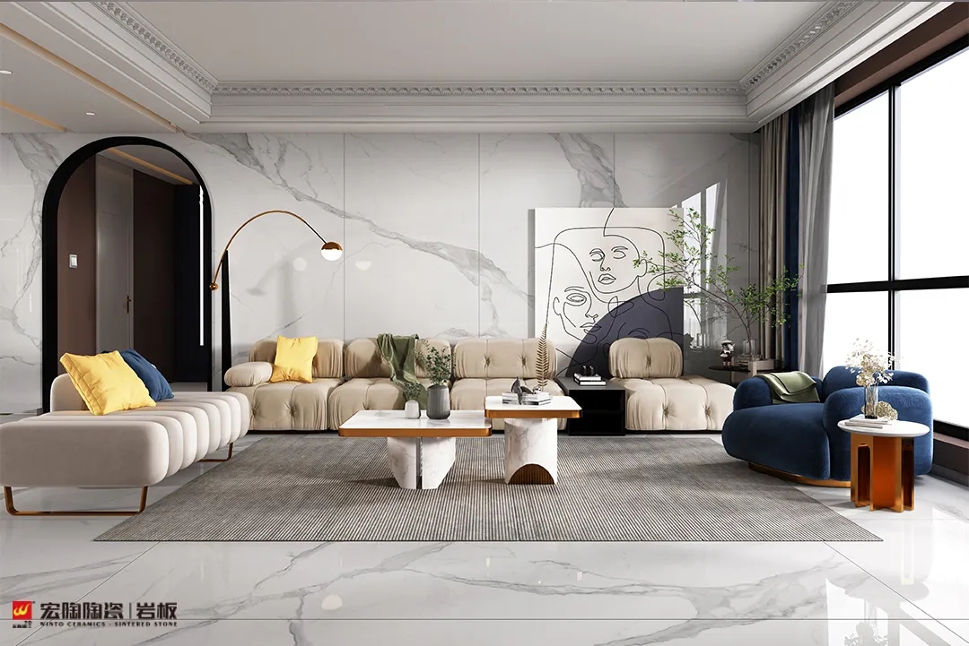 hjc888黄金城岩板6-TPG2680A017ABCD+TPG157272装修效果图片