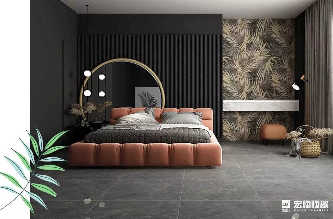 hjc888黄金城范特西深灰瓷砖地砖装修效果图