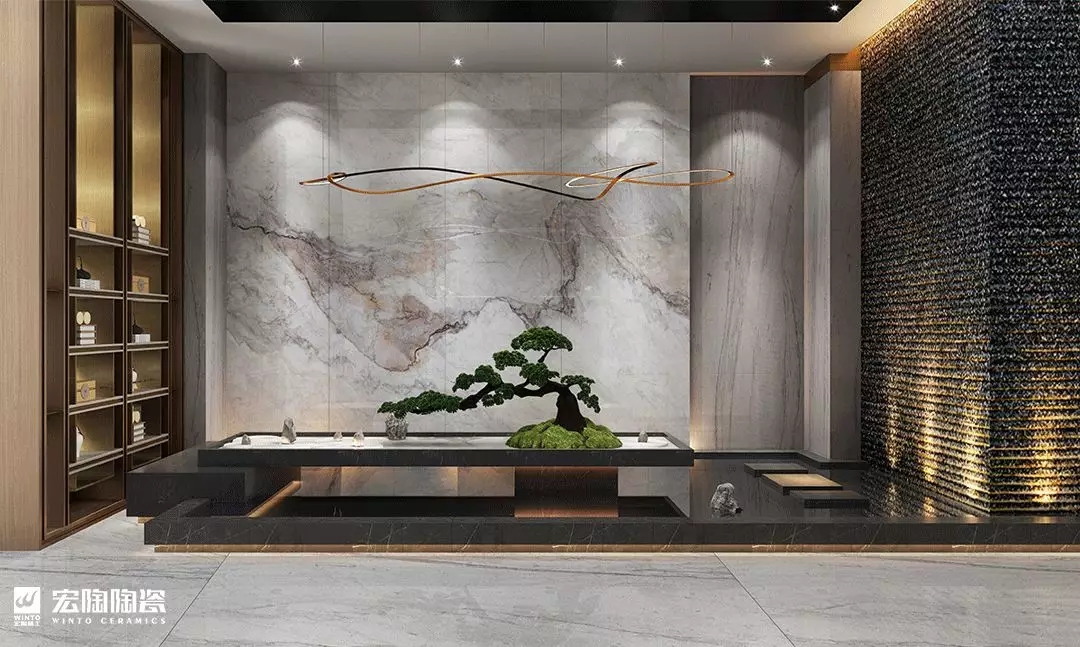 hjc888黄金城6-TPG2680A015ABCD灰冰玉 800×2600×6mm瓷砖地砖装修效果图