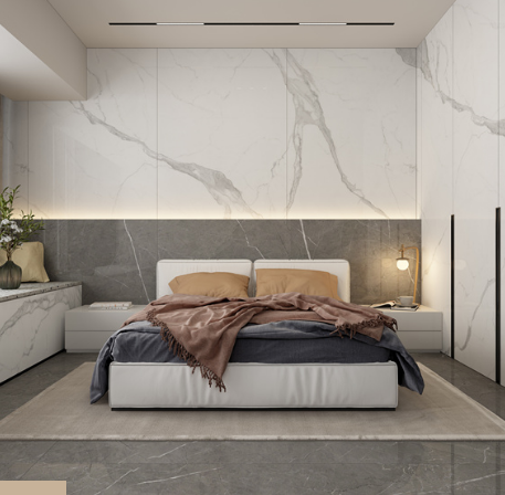 hjc888黄金城岩板1200X2700X9mm深灰装修效果图