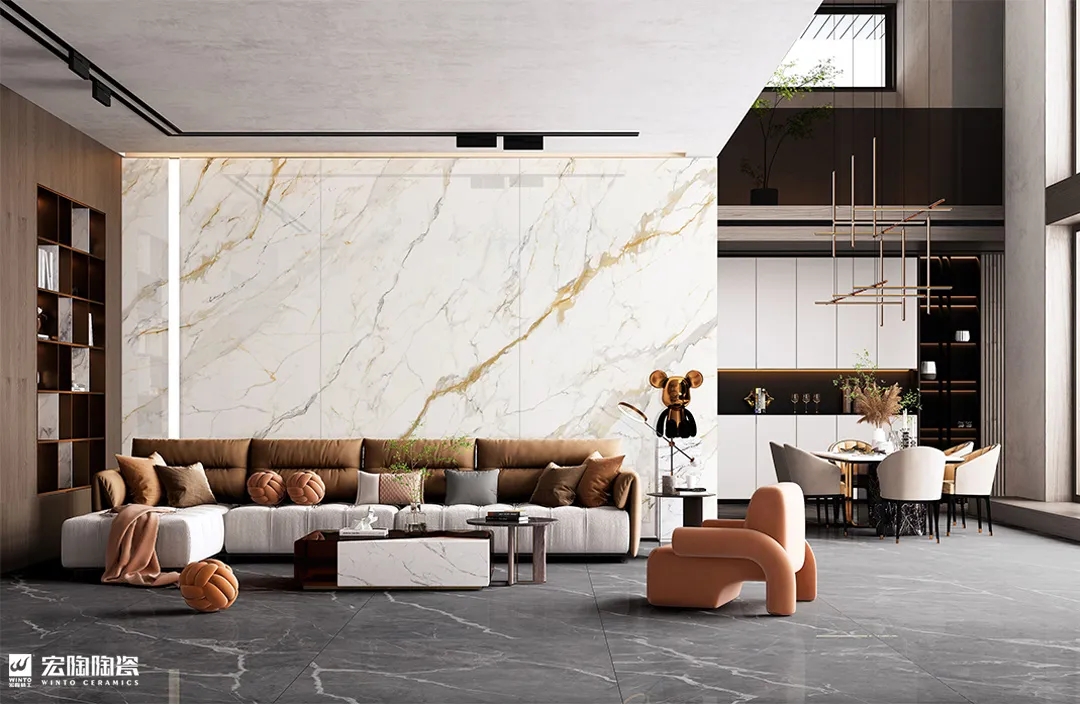 hjc888黄金城9-TPG2412A036ABC瓷砖1200×2400×9mm轻奢极简装修效果图