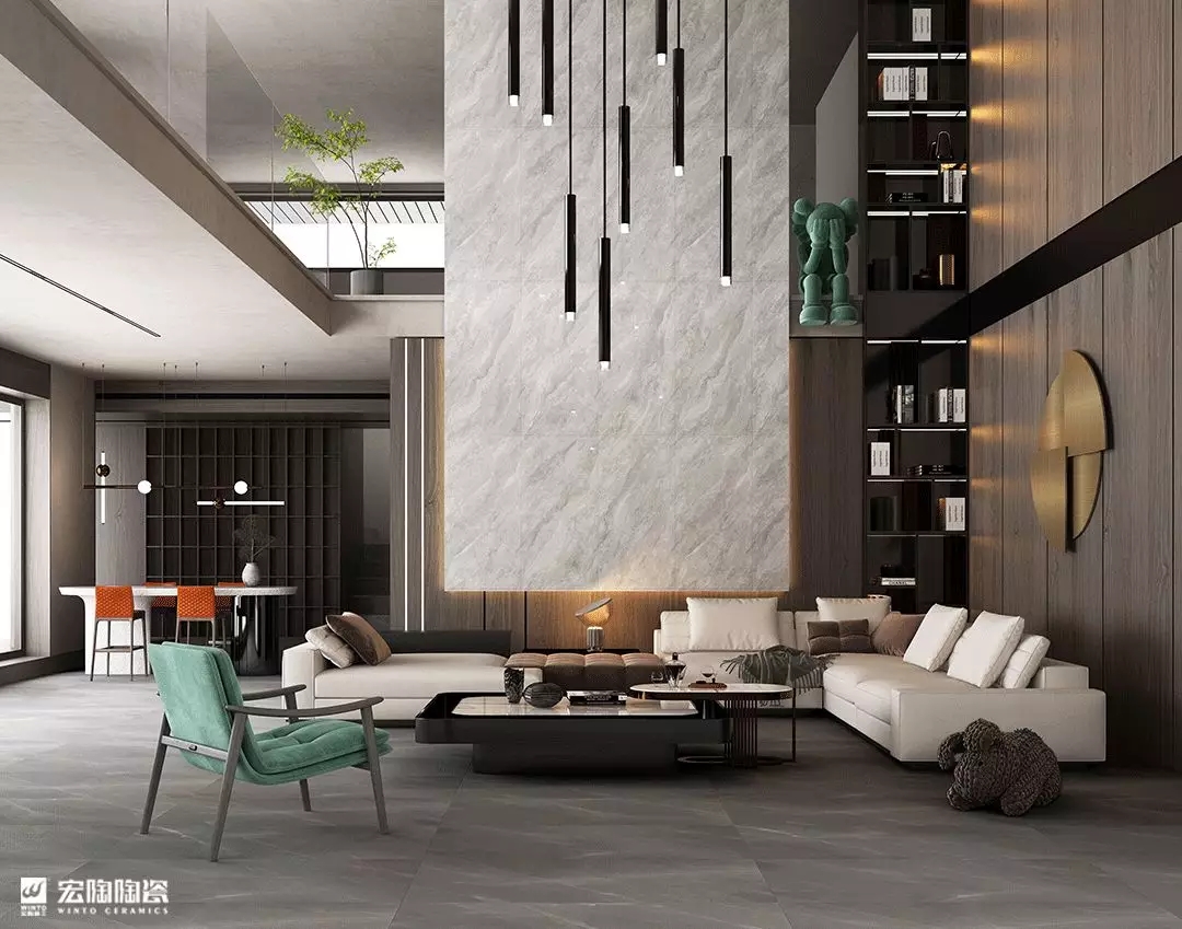 hjc888黄金城云中灰TPEBM157004 瓷砖地砖装修效果图