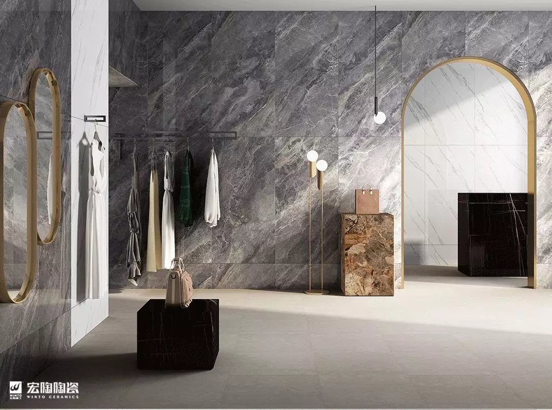 hjc888黄金城璇玑灰TPEBM157005瓷砖地砖装修效果图