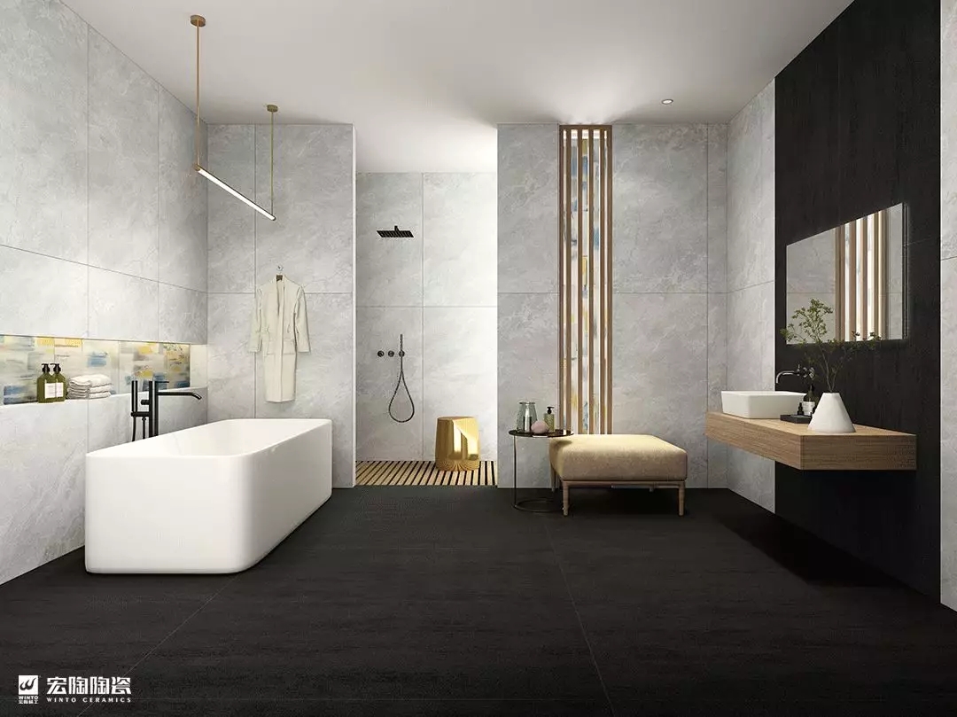 hjc888黄金城750x1500mm仿古系列陶瓷大板效果图