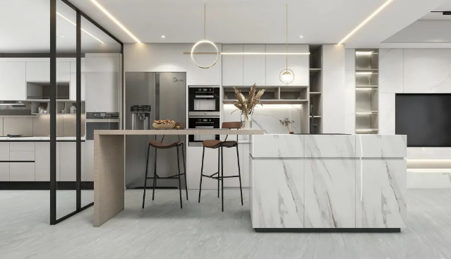 hjc888黄金城质感砖餐厅展示效果图