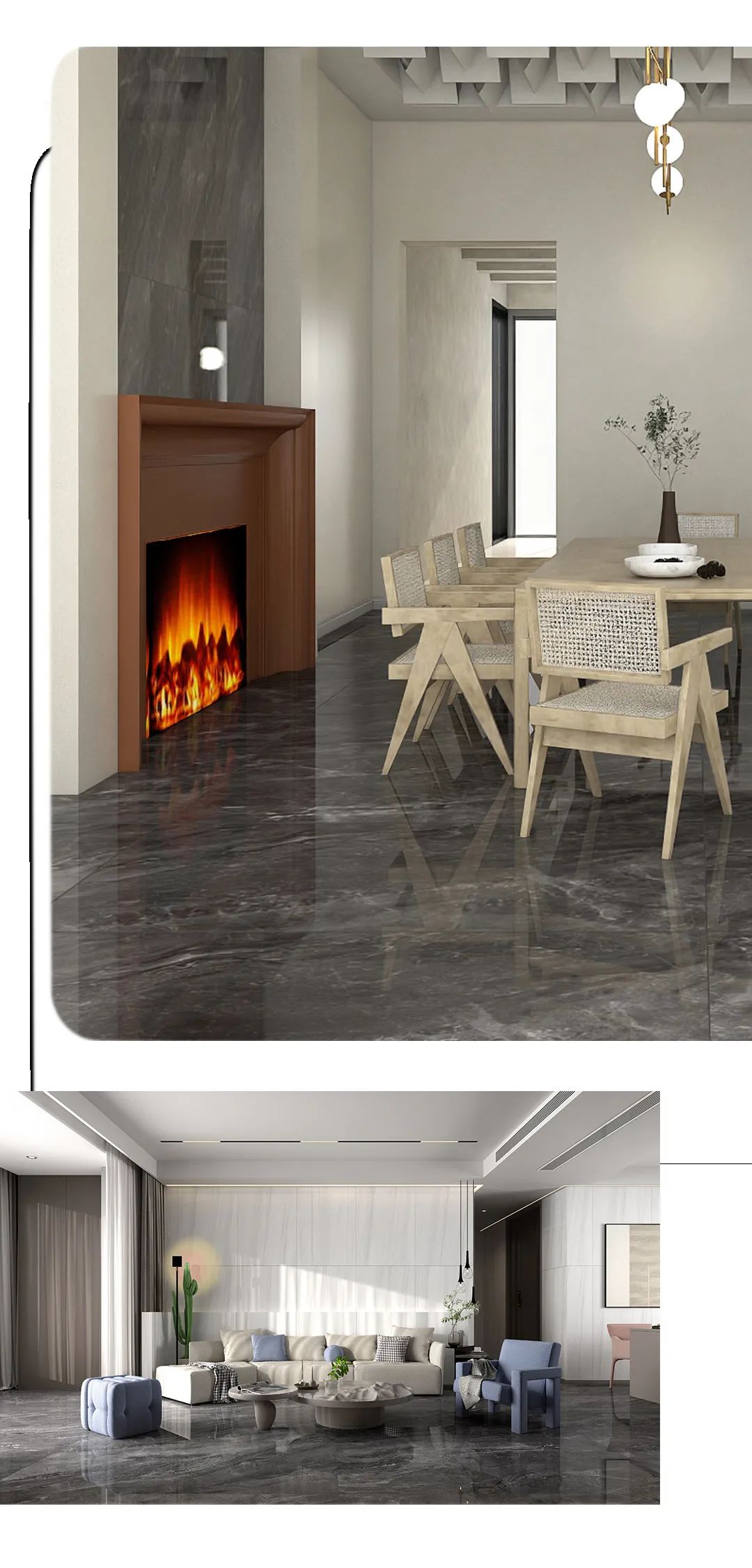 hjc888黄金城900x1800mm陶瓷大板倪克斯黑装修效果图