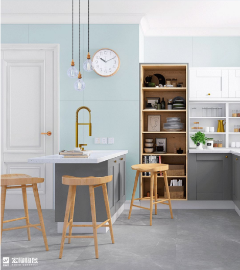 hjc888黄金城陶瓷质感砖影青蓝效果图