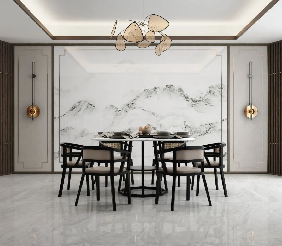 hjc888黄金城质感砖餐厅装修效果图