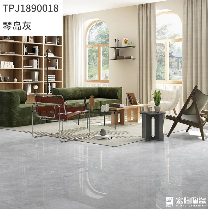 hjc888黄金城地砖TPJ1890018琴岛灰效果图
