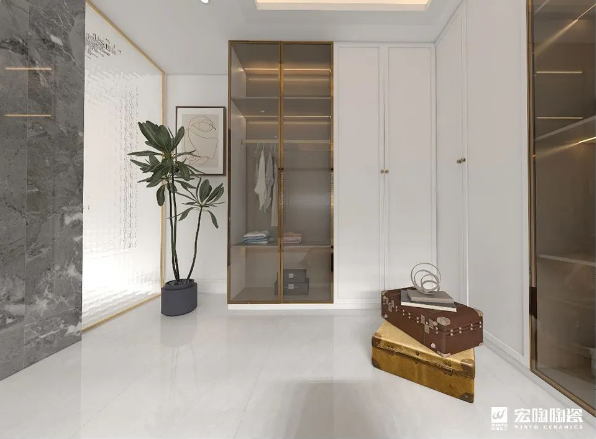 hjc888黄金城地砖TPJ157014层影灰足影灰衣帽间效果图