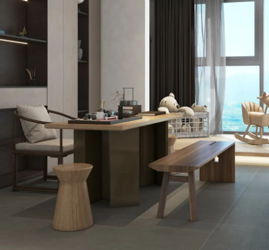 hjc888黄金城质感砖清洁素雅的灰色肌理办公室效果图