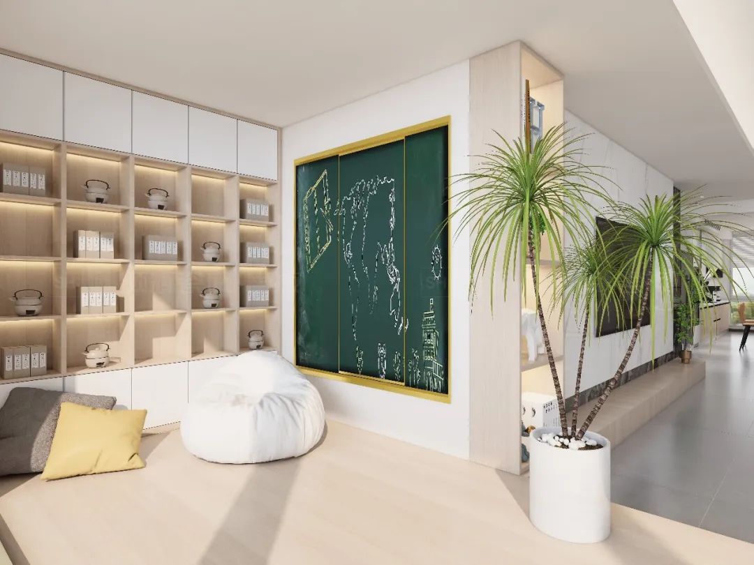 hjc888黄金城陶瓷米黄色客厅+儿童区效果图