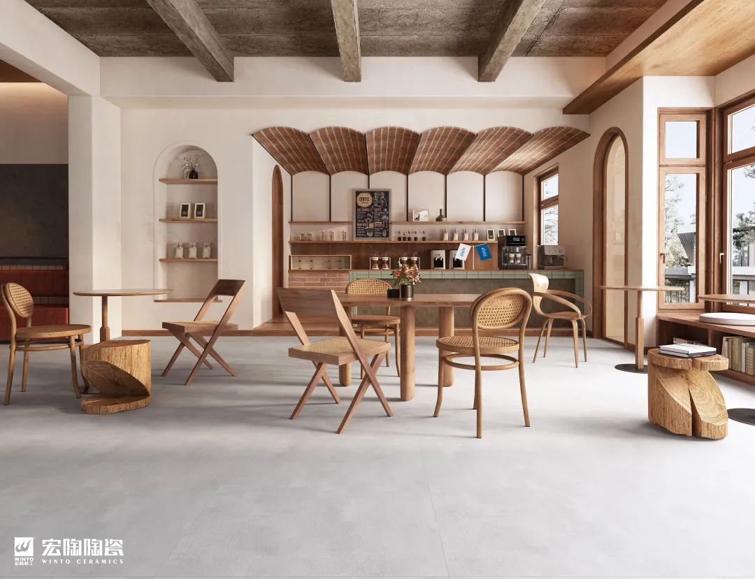 hjc888黄金城750x1500mm天缥灰TG157208质感砖效果图