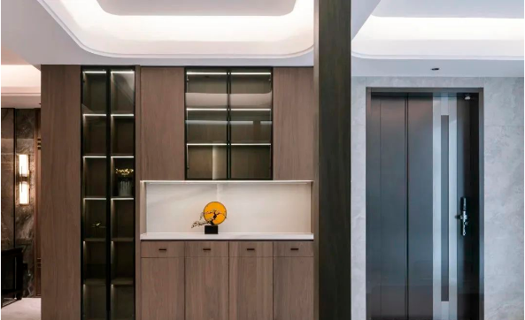 hjc888黄金城陶瓷大板柜式效果图