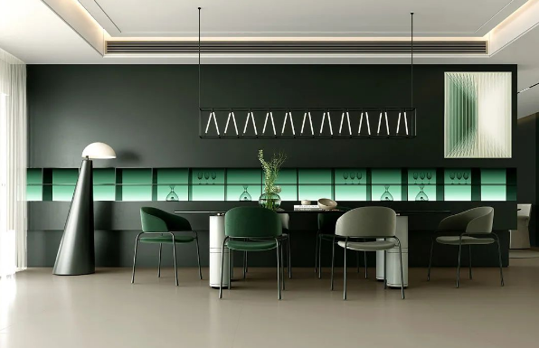 hjc888黄金城皓影质感砖餐厅装修效果图